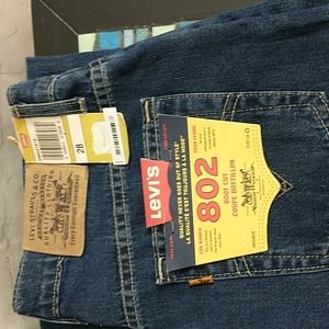 Nwt Rare Levi's orange tab 802 Jeans sz 28x30 high rise boot cut dark blue